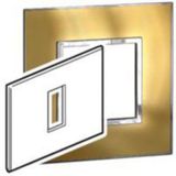 Plate Arteor - Italian / US std - square - 1 module - gold brass