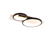 Medera LED ceiling lamp 2-pc matt black