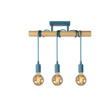 Lucide POLA - Flush ceiling light Children - 3xE27 - Blue