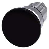 Mushroom pushbutton, 22 mm, round, metal, shiny, black, 40 mm, momentary contact type, Z=50-unit packaging