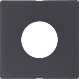 Centre plate for push-button/pilot lamp E10, Q.1/Q.3, ant. velvety, la