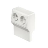 SL2GTK5070 rws Mounting box double socket with safety shutter 50x111x138