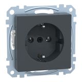 SCHUKO socket, plug-in terminals, anthracite, system M