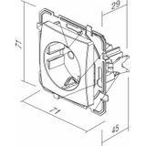 SOCKET SCHUKO 2P+E 16A 250V~ BV NB XO KS 3518248