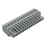 1-conductor female connector CAGE CLAMP® 2.5 mm² gray