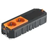 UTC4 G OR2 UTC4 with 2 protective contact sockets, orange