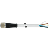 M12 Power male 0° / female 0° L-cod. PUR 5x2.5 gy UL/CSA+drag ch. 45m