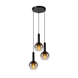 Lucide MARIUS - Pendant light - Ø 48,5 cm - 3xE27 - Black