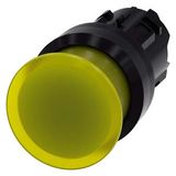 Illuminated mushroom pushbutton, 22 mm, round, plastic, yellow, 30 mm,…3SU1001-1AD30-0AA0-Z Y10