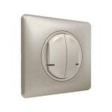 CONNECTED LIGHT SWITCH WITH NEUTRAL 2-GANG 2X250W CELIANE TITANIUM