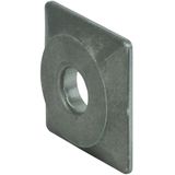 Pressure plate Al 40x40x6mm with a hole of 13mm