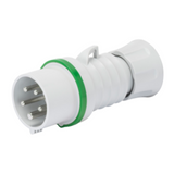 STRAIGHT PLUG HP - IP44/IP54 - 3P+E 16A >50V >300-500HZ - GREEN - 2H - SCREW WIRING