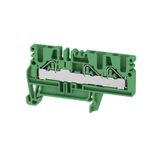 Feed-through terminal block, PUSH IN, 4 mm², 800 V, 32 A, Number of co