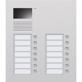 Flush-mounting external unit with 14 bells and colour camera