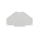 End plate (terminals), 70 mm x 3 mm, grey