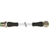 M12 male 0° / M12 female 0° A-cod. PVC 5x0.34 gy UL/CSA 30m