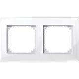 M-PLAN II frame, 2-fold, flush installation, polar white glossy