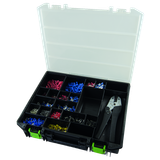 Assortment of cable lugs color series DIN I in PVC case