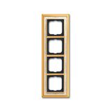 1724-836-500 Cover Frame Busch-dynasty® polished brass decor ivory white