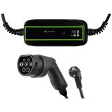 Green Cell | EV16 | GC EV PowerCable 3.6kW Schuko Type 2 mobile charger for charging electric cars and Plug-In hybrids | 3.6 kW | 10/16 A | 6.5 m | Black