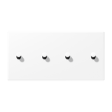 Centre plate 2-gang horiz. 2+2 toggle AL12-250WWMK07