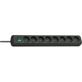 Eco-Line extension lead with switch 8-way black 3m H05VV-F 3G1,5 *FR*