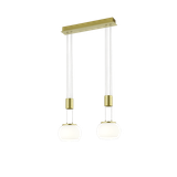 Madison LED pendant 2-pc matt brass