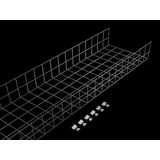 TX Cable cage for cable routing and clamping. WHD: 300x2200x120 mm, RAL 9005