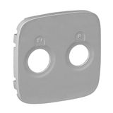 Cover plate Valena Allure - TV-R socket - aluminium