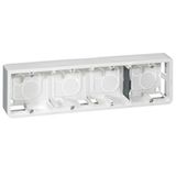 Surface-mounting box Mosaic - 10 or 4 x 2 horizontal modules - depth 40 mm