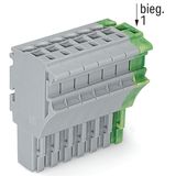 1-conductor female connector Push-in CAGE CLAMP® 4 mm² gray, green-yel