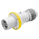 STRAIGHT PLUG HP - IP44/IP54 - 2P+E - 63A - 100-130V 50/60HZ - YELLOW - 4H - MANTLE TERMINAL