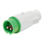 STRAIGHT PLUG - IP44 - 2P 32A 20-25V and 40-50V 401-500HZ - GREEN - 11H - SCREW WIRING