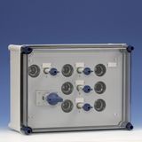 Light+power distribution enclosure 40A 4p 4xDII-1xDII+busbar