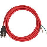 Connecting cable IP44 3m red H05RR-F 3G1,5