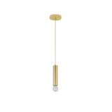 Gold Metal  Gold Fabric Wire  LED E27 1x12 Watt 230 Volt  IP20 Bulb Excluded  D: 4.5 H1: 20 H2: 180 cm Adjustable height