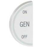 Round key cover Arteor BUS/SCS - GEN/ON/OFF - 1 module left-hand - white