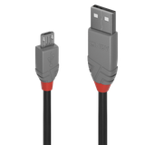 3m USB 2.0 Type A to Micro-B Cable, Anthra Line USB Type A Male to Micro-B Male