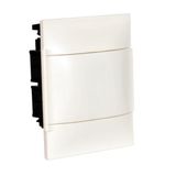 1x8 module recessed box without terminal block - white door - drywall