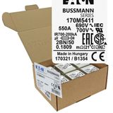 Fuse-link, high speed, 350 A, AC 1250 V, size 2, 61 x 77 x 81 mm, aR, IEC, UL, single indicator