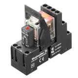 Relay module, 115 V AC, red LED, 4 CO contact with test button (AgNi) 