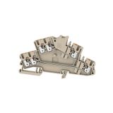 Multi-tier modular terminal, PUSH IN, 2.5 mm², 800 V, 22 A, Number of 