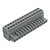 1-conductor female connector, angled CAGE CLAMP® 2.5 mm² gray