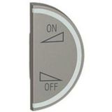 Round key cover Arteor BUS/SCS - regulation symbol - 1 module right-hand - magnesium