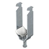 2056 2 58 FT  Stirrup clip, 2-fold, 52-58mm, Steel, St, hot-dip galvanized, DIN EN ISO 1461