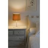 SAMBA WHITE TABLE LAMP YELLOW RIBBONED LAMPSHADE ø