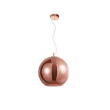 Gradient Copper Glass  Chrome Aluminium  LED E27 1x12 Watt 230 Volt  IP20 Bulb Excluded   D: 35 H1: 37 H2: 120 cm Adjustable height