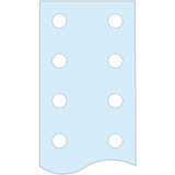 PE V.BAR W.HOLES 50X5 L1675 LINERGY TB