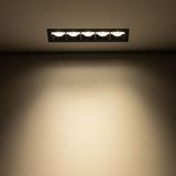 MIDI LED BLACK 20W 3000K RECESSED