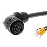 G5 series servo motor power cable, 20 m, with brake, 3 to 5 kW
